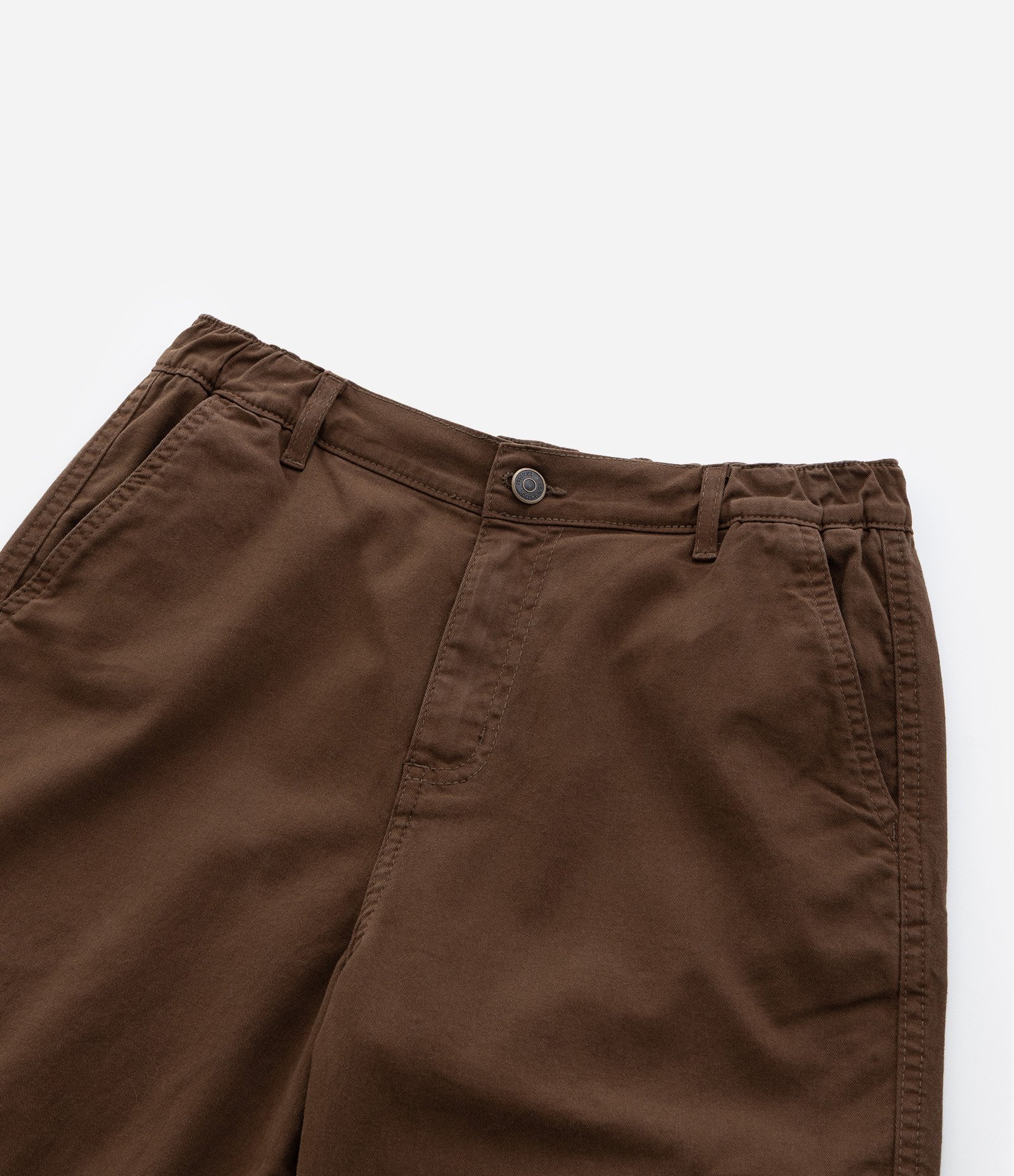 Calça Reta Infantil em Sarja com Bolso Cargo - Tam 5 a 14 anos Marrom 4