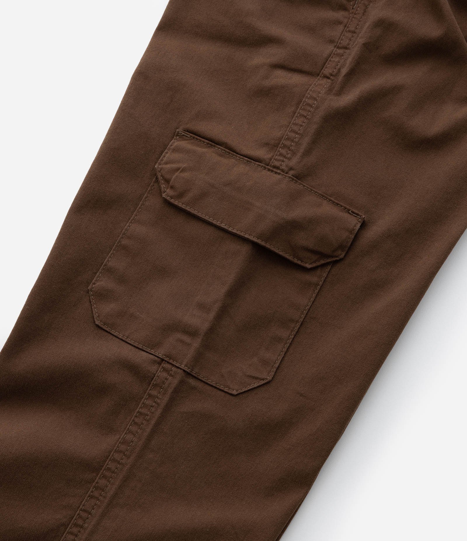 Calça Reta Infantil em Sarja com Bolso Cargo - Tam 5 a 14 anos Marrom 5