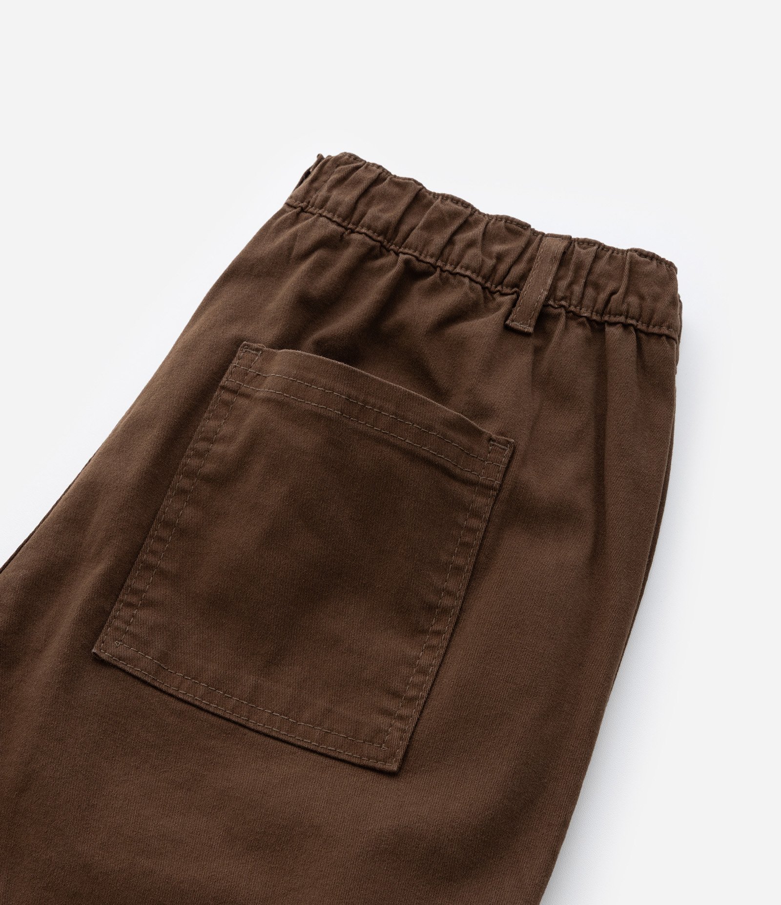 Calça Reta Infantil em Sarja com Bolso Cargo - Tam 5 a 14 anos Marrom 6