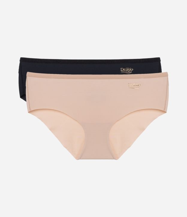 Kit 02 Calcinhas Boyshort em Poliamida com Lateral Larga DelRio