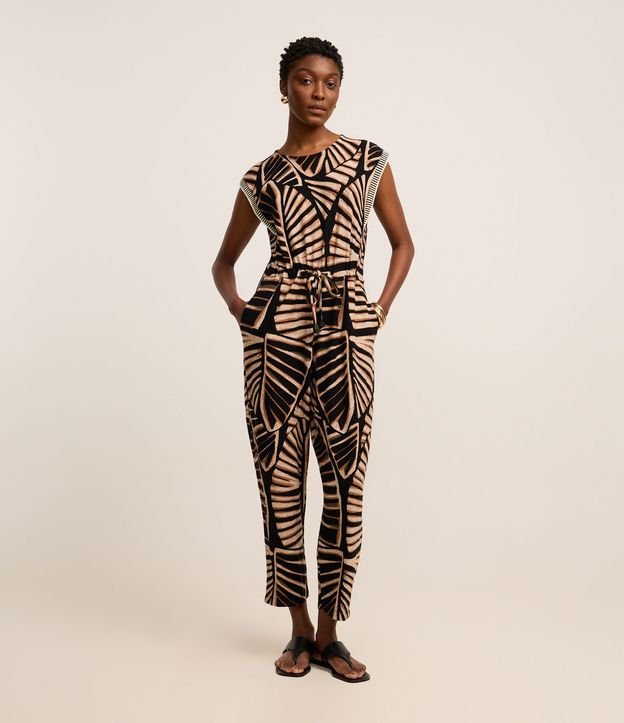 Cor: Preto/Marrom/Off White | Tamanho: G