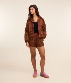 Short Runner com Cós Elástico e Cordão