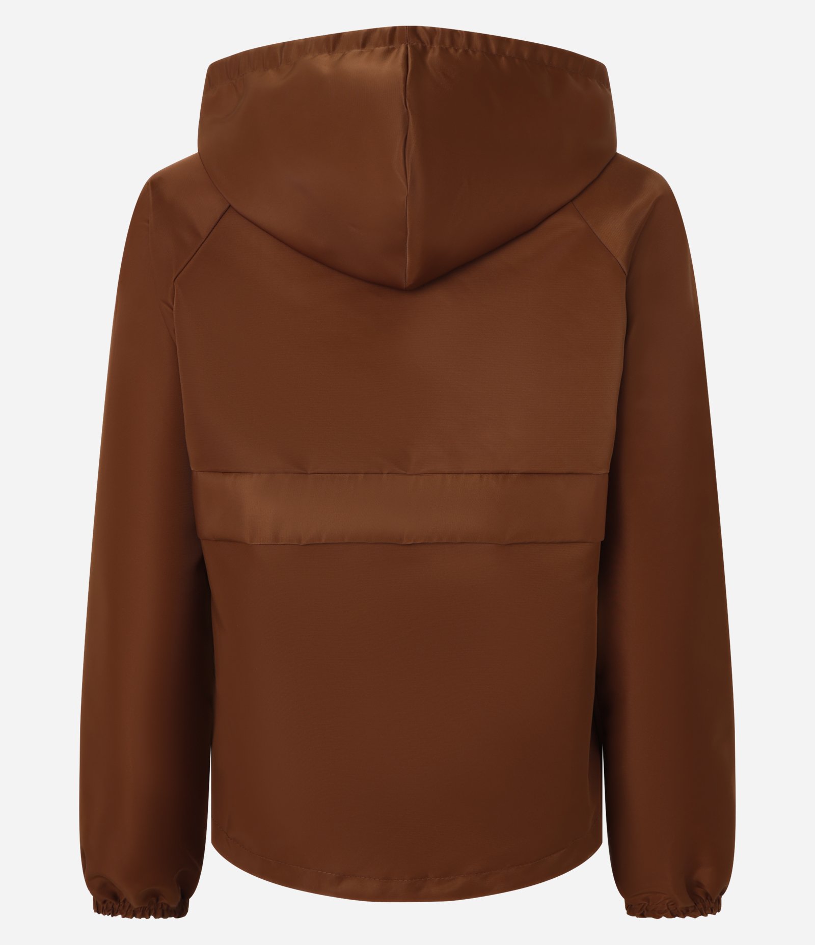 Jaqueta Corta Vento com Aviamentos Contrastantes Marrom 7