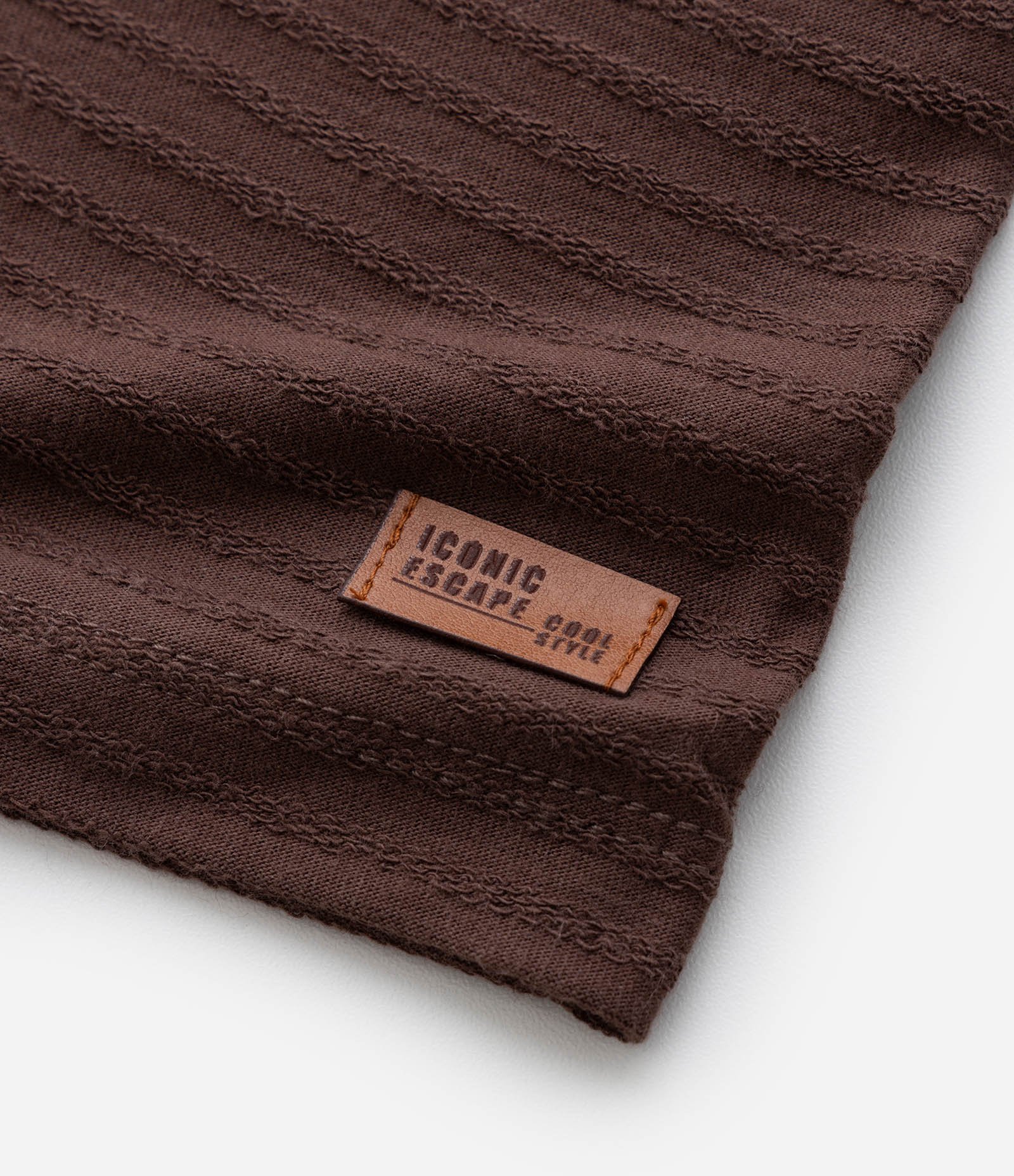 Regata Infantil Texturizada Básica - Tam 5 a 14 Anos Marrom 4