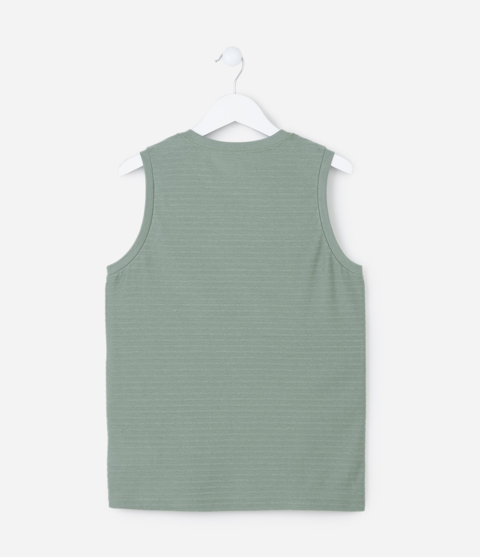 Regata Infantil Texturizada Básica - Tam 5 a 14 Anos Verde 2