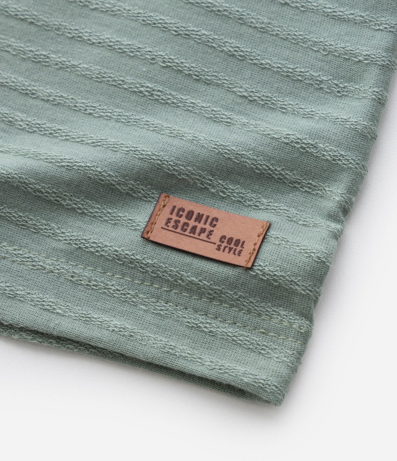 Regata Infantil Texturizada Básica - Tam 5 a 14 Anos Verde 4