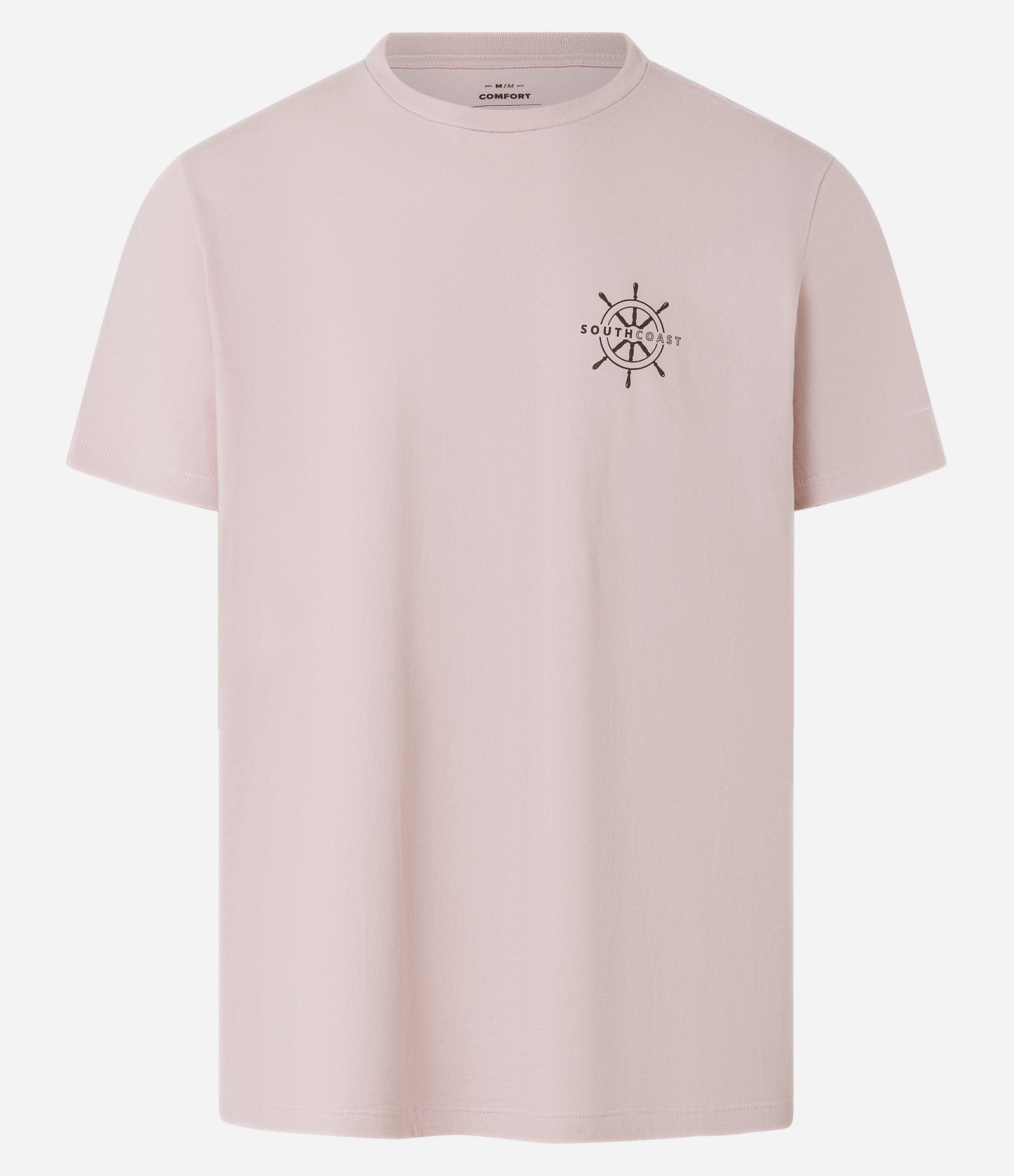 Camiseta Comfort em Algodão com Estampa de Leme Rosa 6