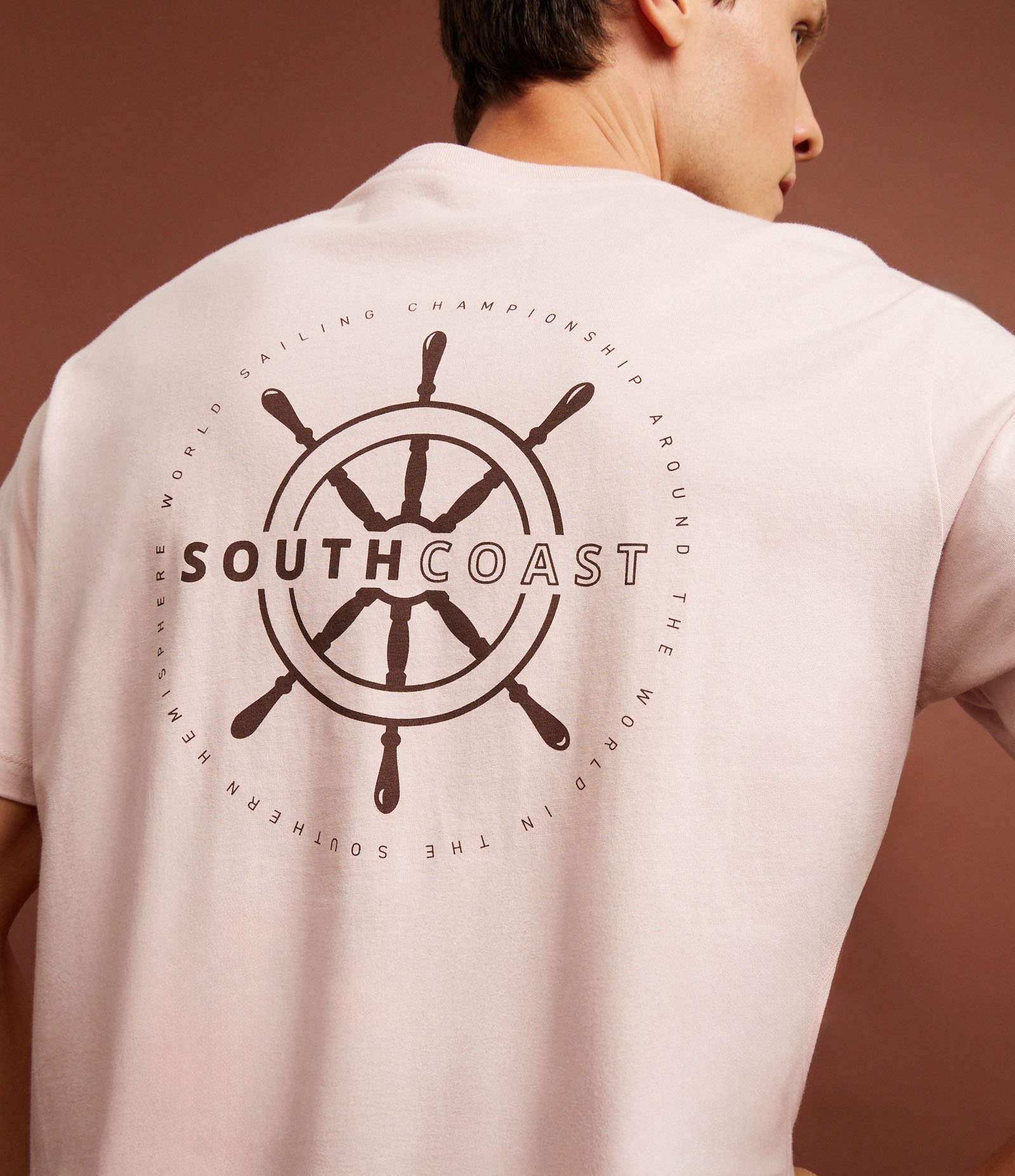 Camiseta Comfort em Algodão com Estampa de Leme Rosa 3