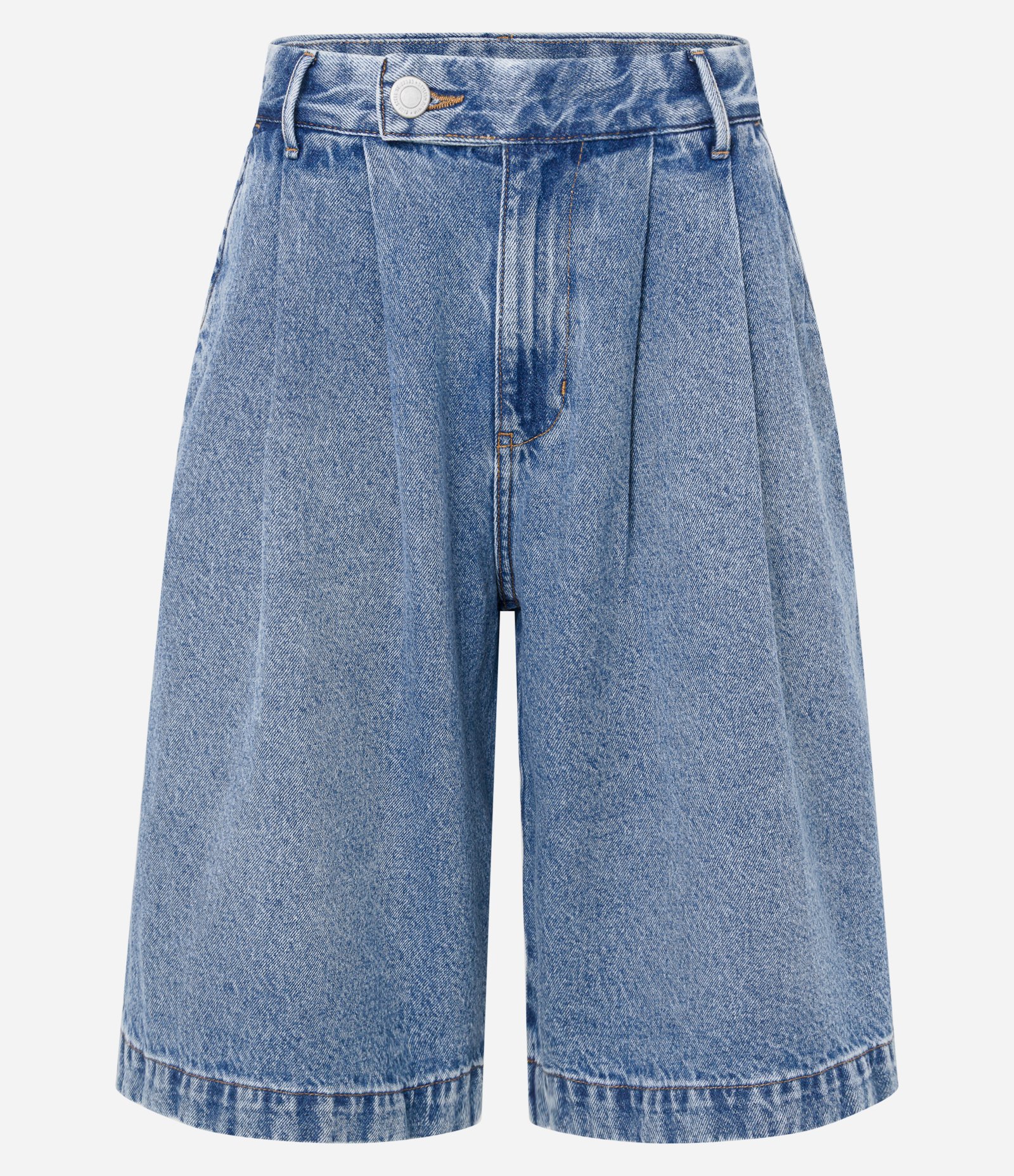 Bermuda Oversized em Jeans com Cintura Baixa Azul 7