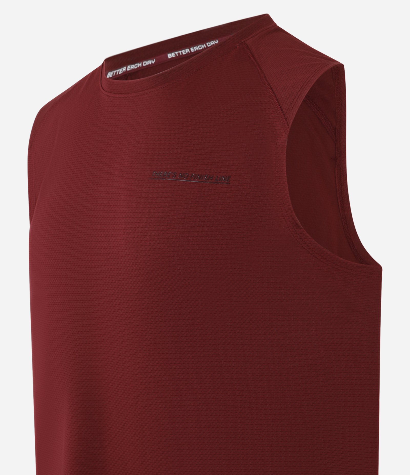 Regata Esportiva com Tecnologia Dry com Estampa Lettering There's No Finish Line Texturizada Vermelho 8