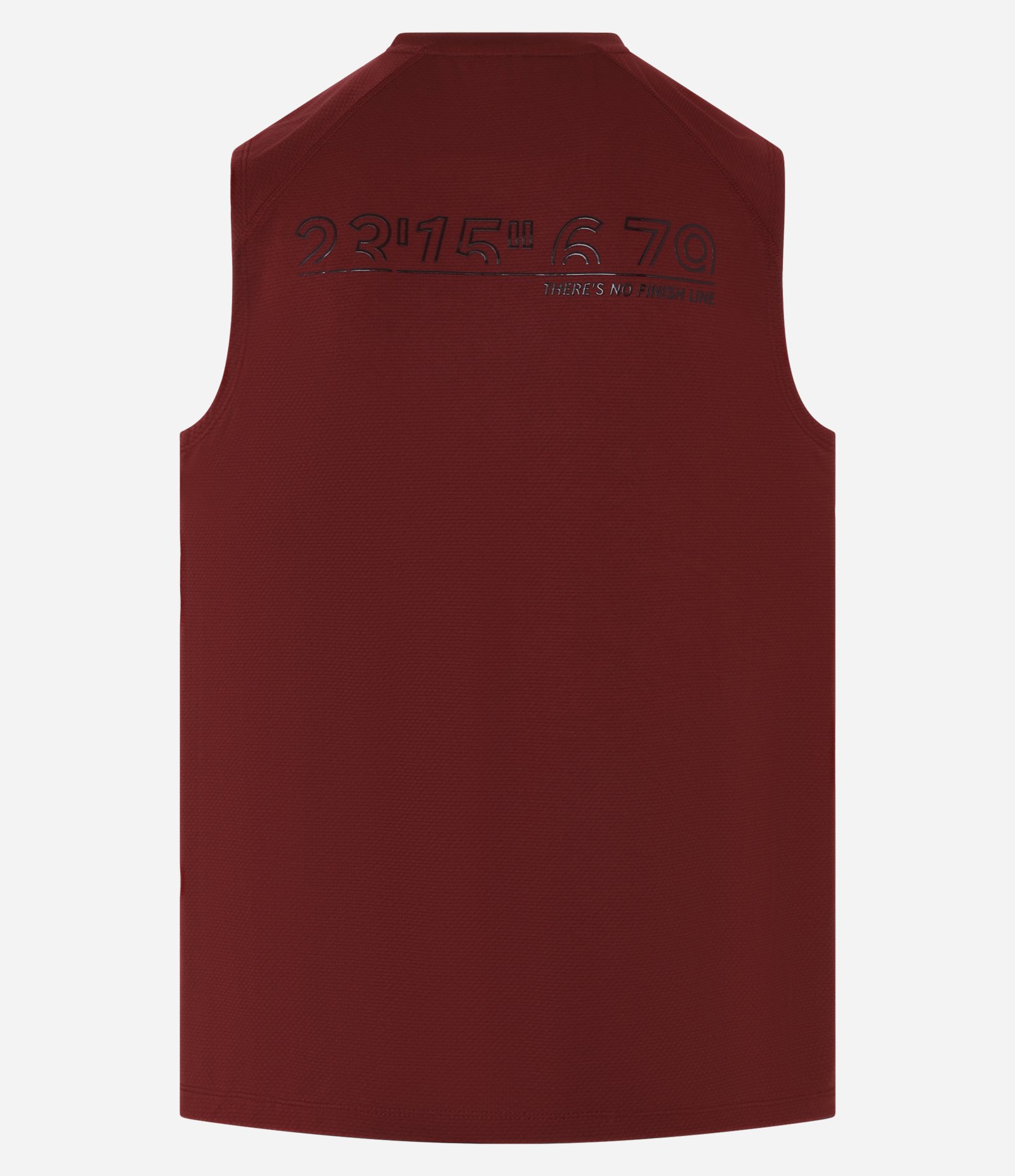 Regata Esportiva com Tecnologia Dry com Estampa Lettering There's No Finish Line Texturizada Vermelho 9