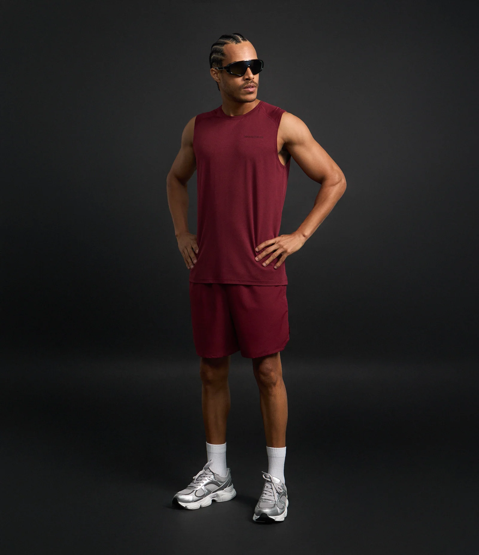 Regata Esportiva com Tecnologia Dry com Estampa Lettering There's No Finish Line Texturizada Vermelho 2