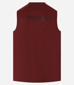 Regata Esportiva com Tecnologia Dry com Estampa Lettering There's No Finish Line Texturizada