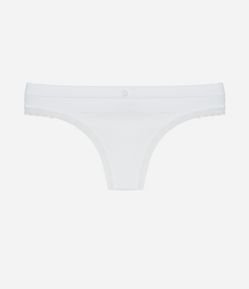 Calcinha Biquíni Fio Seamless Texturizado com Renda