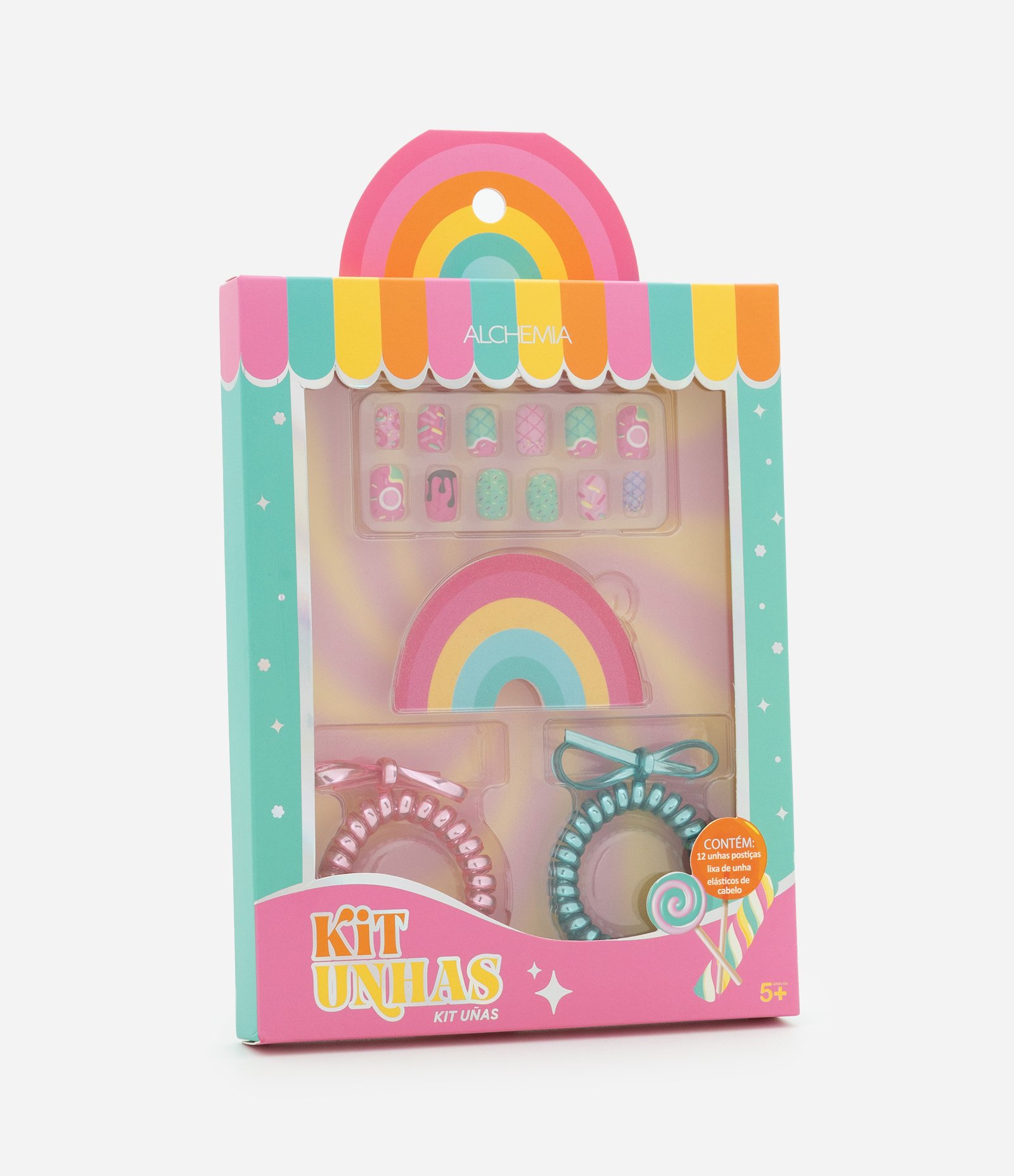 Kit de Unhas Postiças com Acessórios Alchemia COLORIDO 1