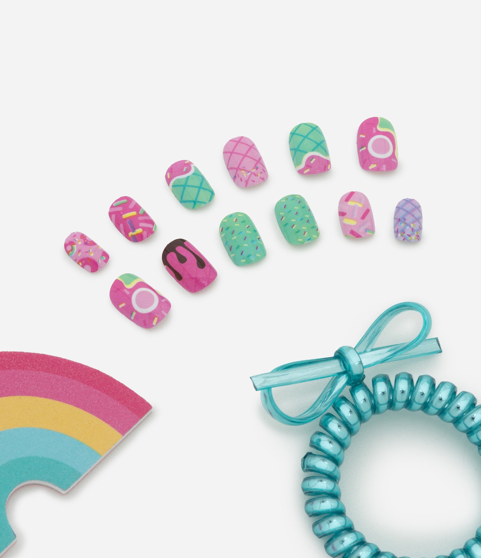 Kit de Unhas Postiças com Acessórios Alchemia COLORIDO 4