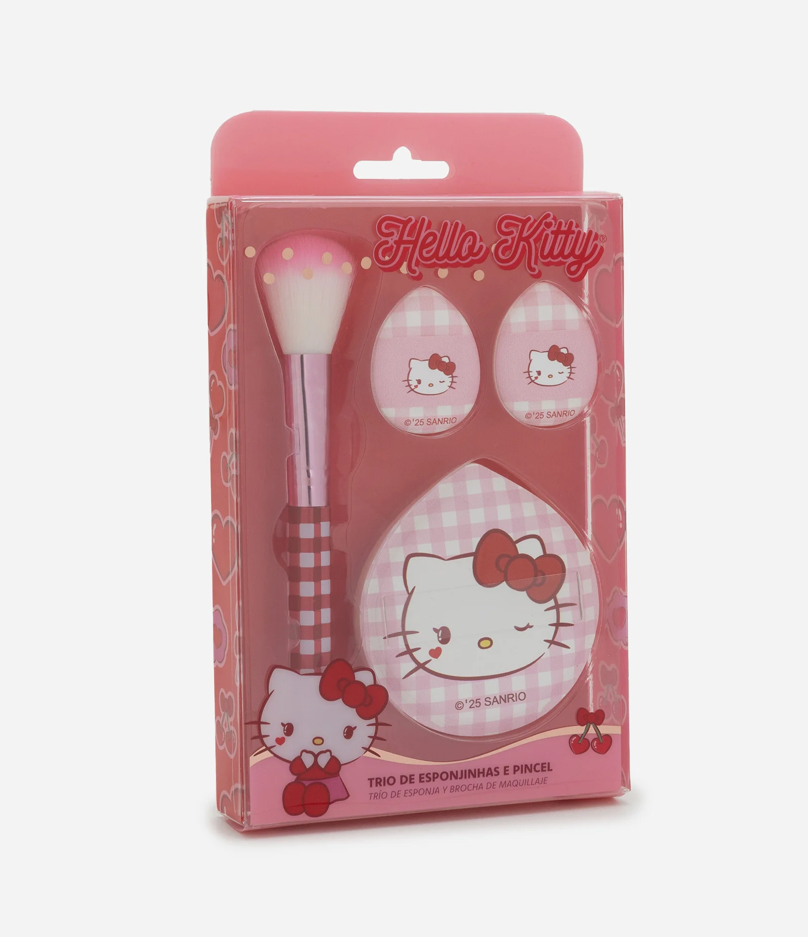 Conjunto de Esponjas e Pincel para Maquiagem Hello Kitty Alchemia Colorido 1