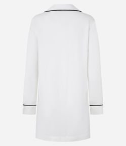 Camisola Americana com Bolsinho e Detalhes Contrastantes