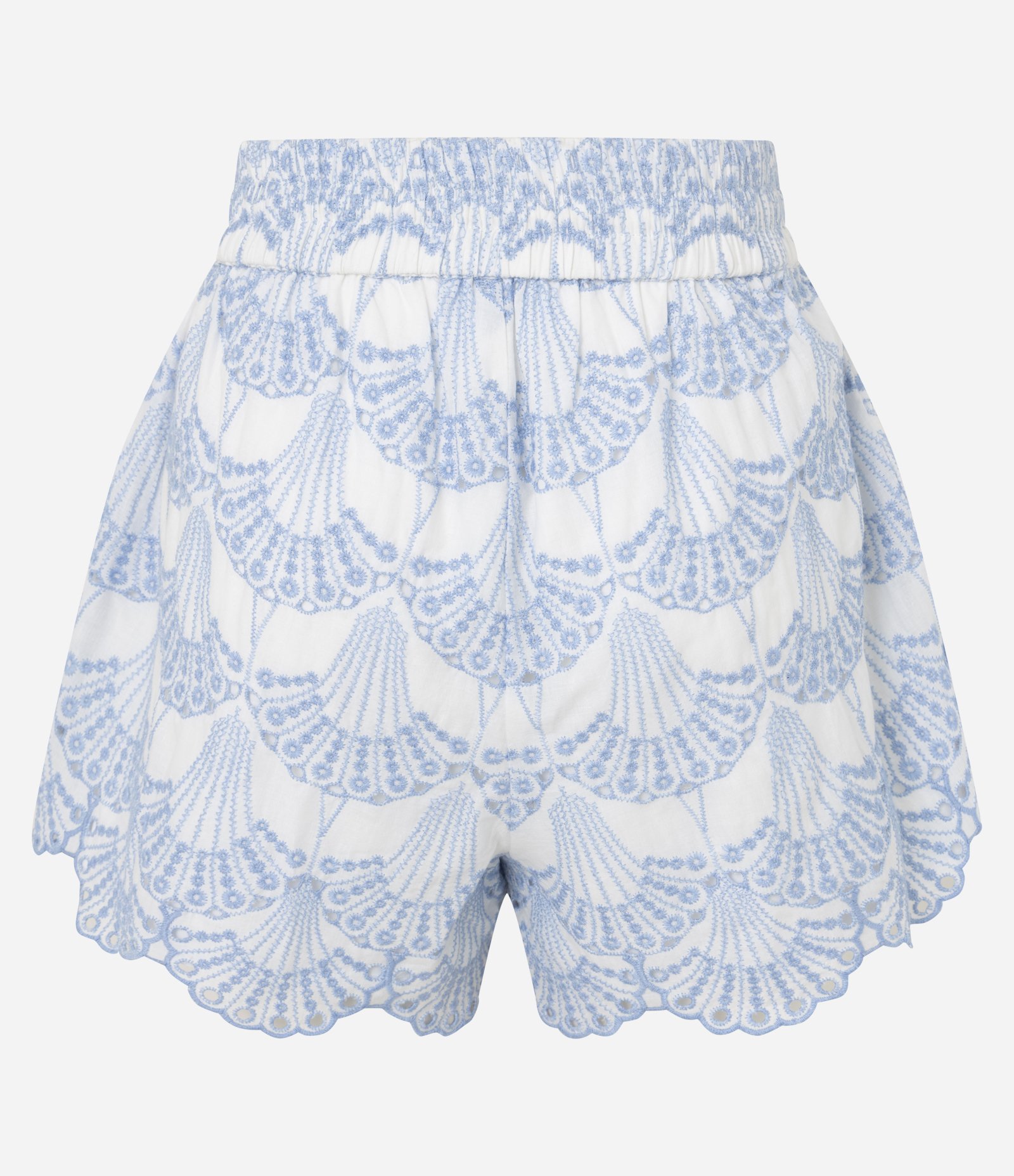 Short Runner com Elástico no Cós e Estampa Pontilhada Branco/Azul 8