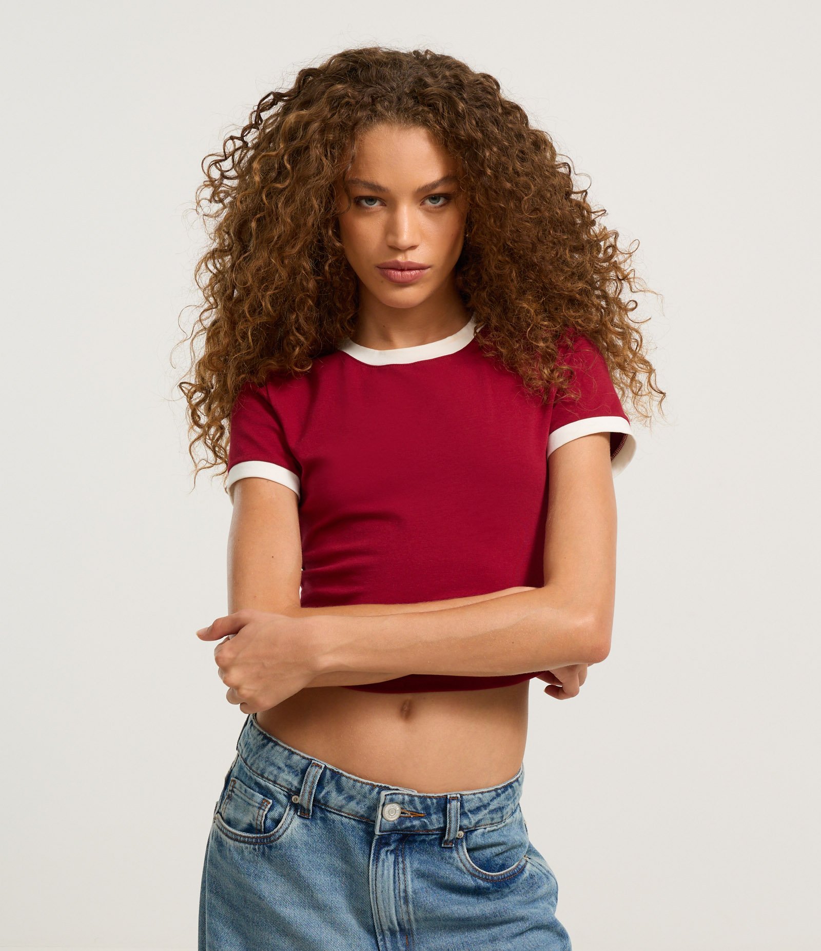 Blusa T-shirt em Algodão com Detalhes Contrastantes 3