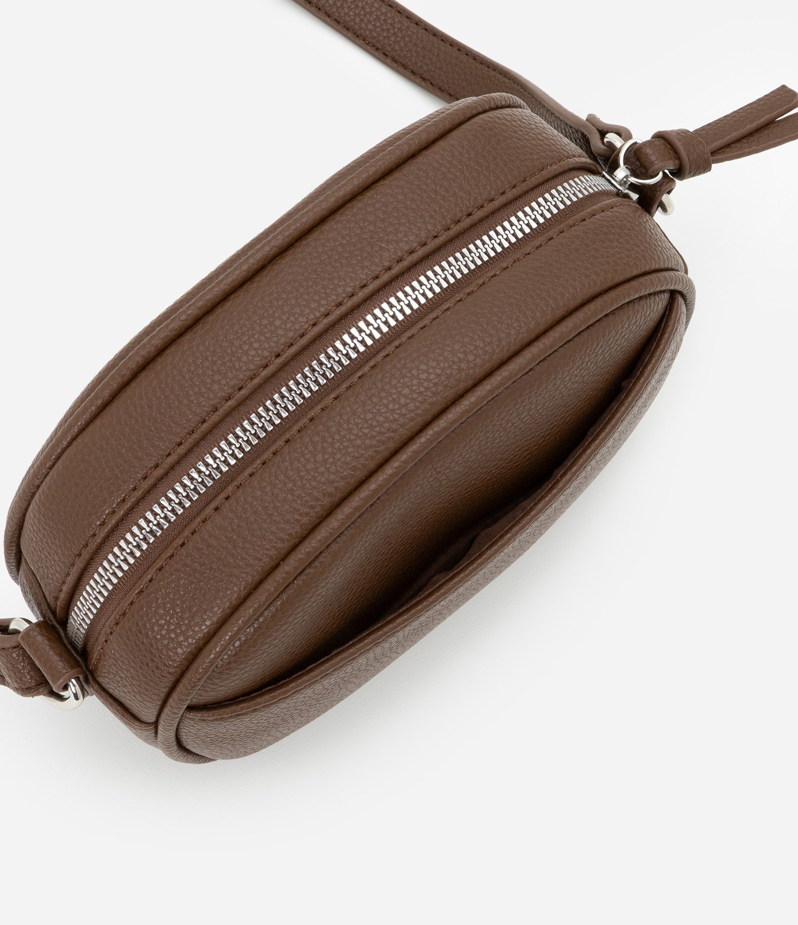 Bolsa Camera Bag Pequena com Bolso Frontal Marrom 6