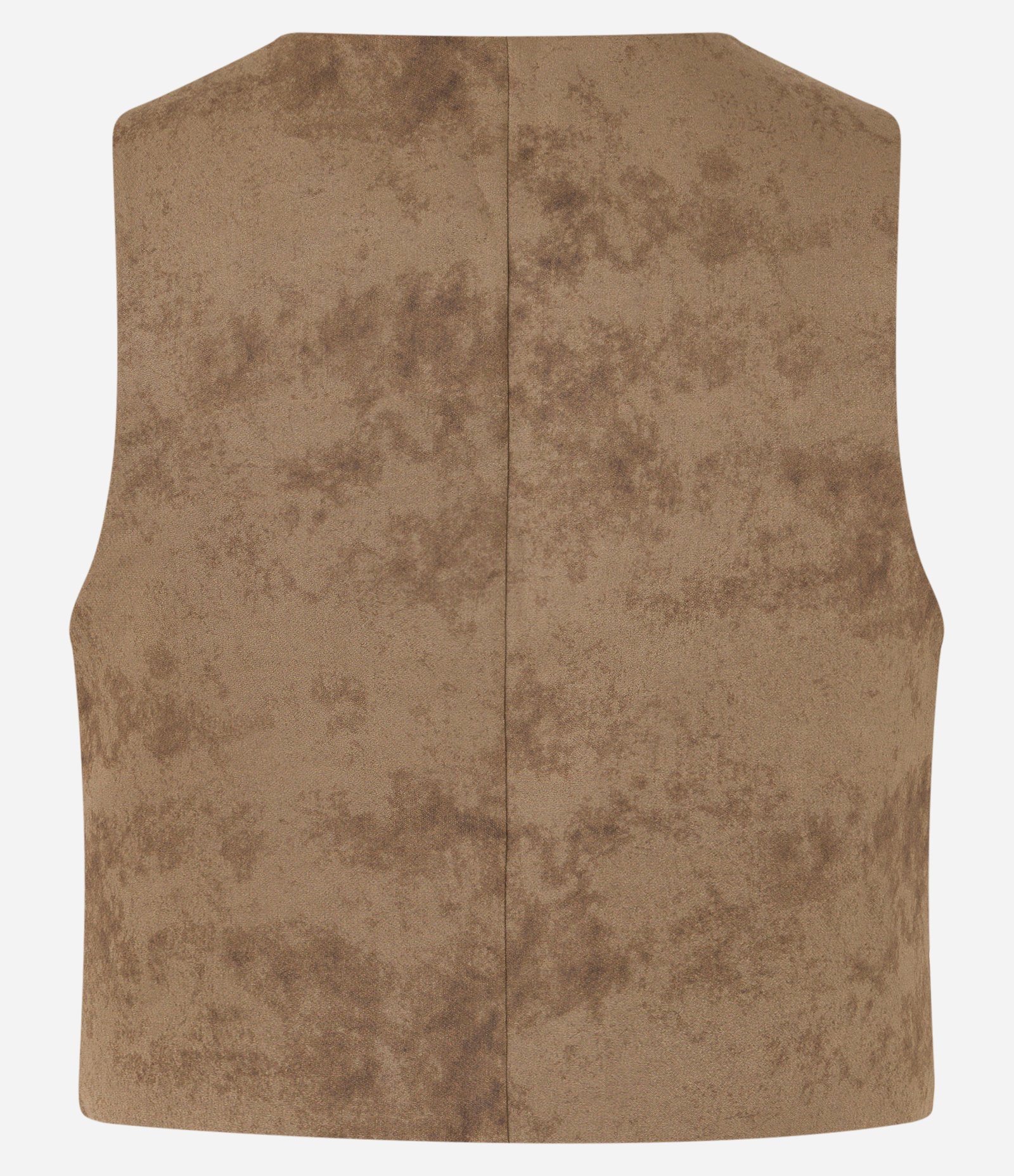 Colete Alfaiatado com Estampa Manchada  e Abotoamento Frontal Marrom 8