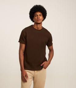 Camiseta Regular em Algodão Texturizado