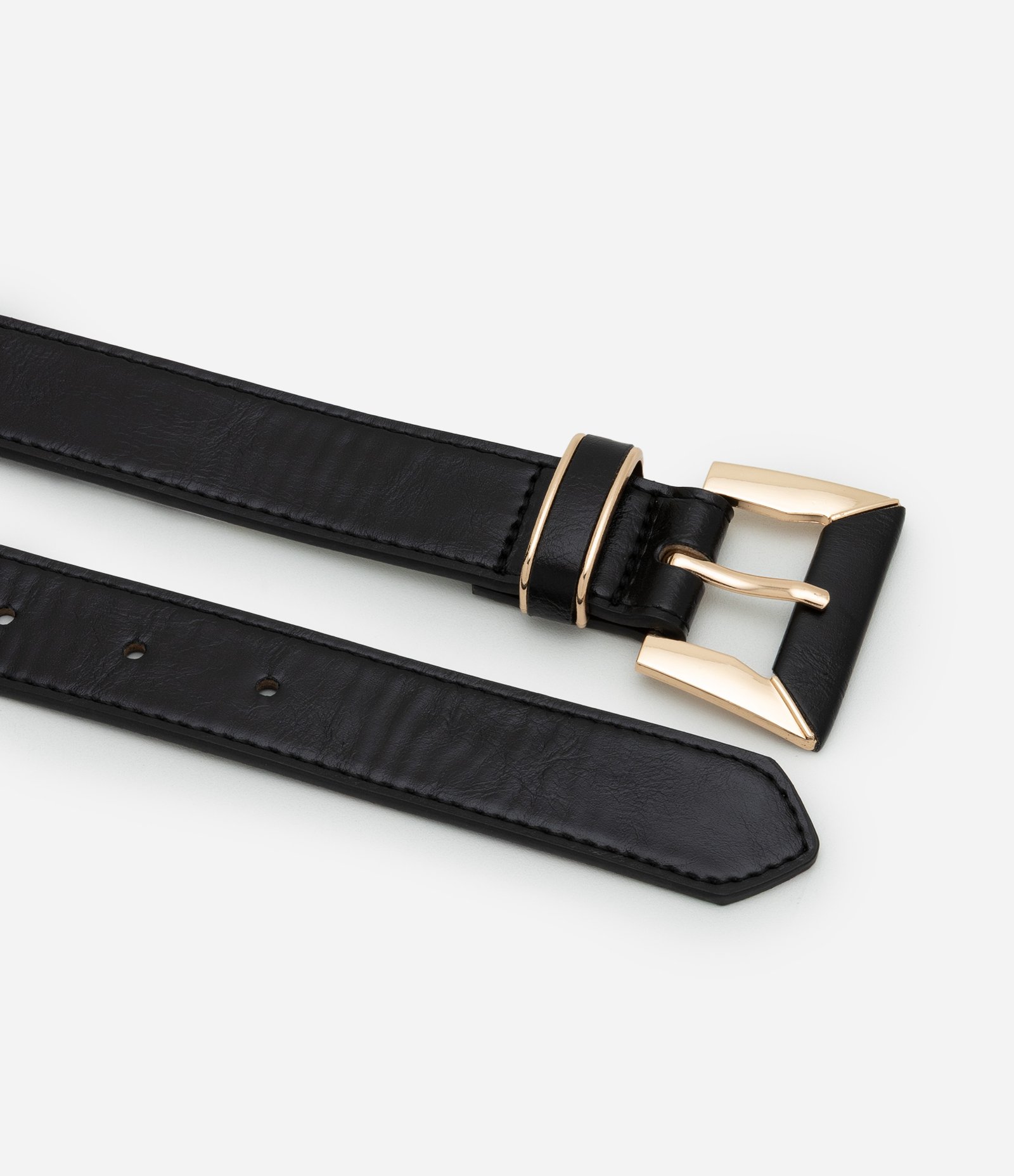 Cinto Médio com Fivela Bicolor Preto 2