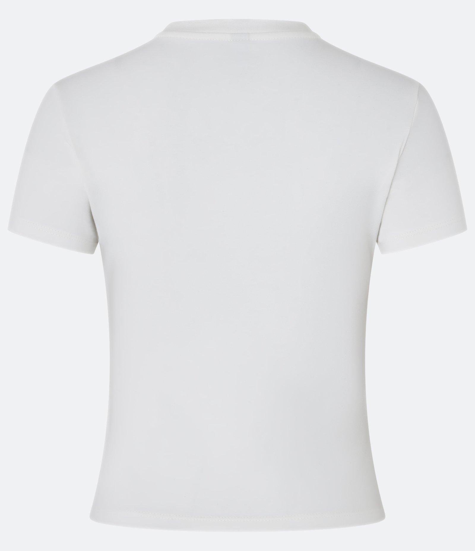 Blusa Baby Look em Algodão com Estampa de Moranguinho Branco 7