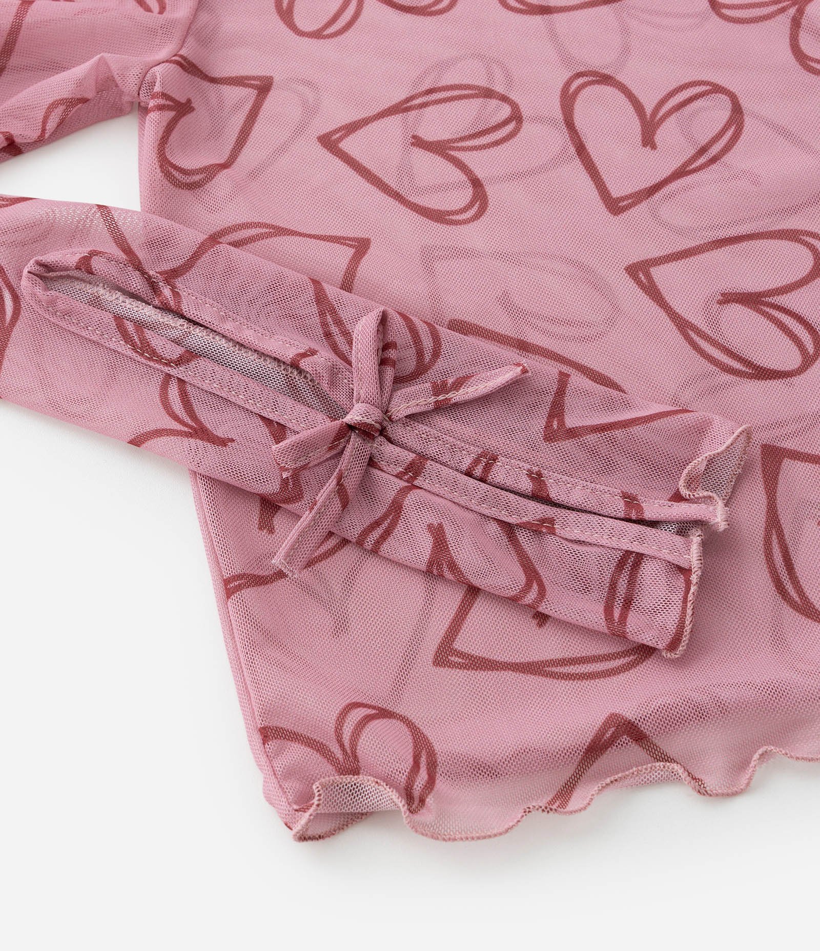 Blusa Infantil com Sobreposição e Lacinhos nas Mangas - Tam 5 a 14 Anos Rosa 6
