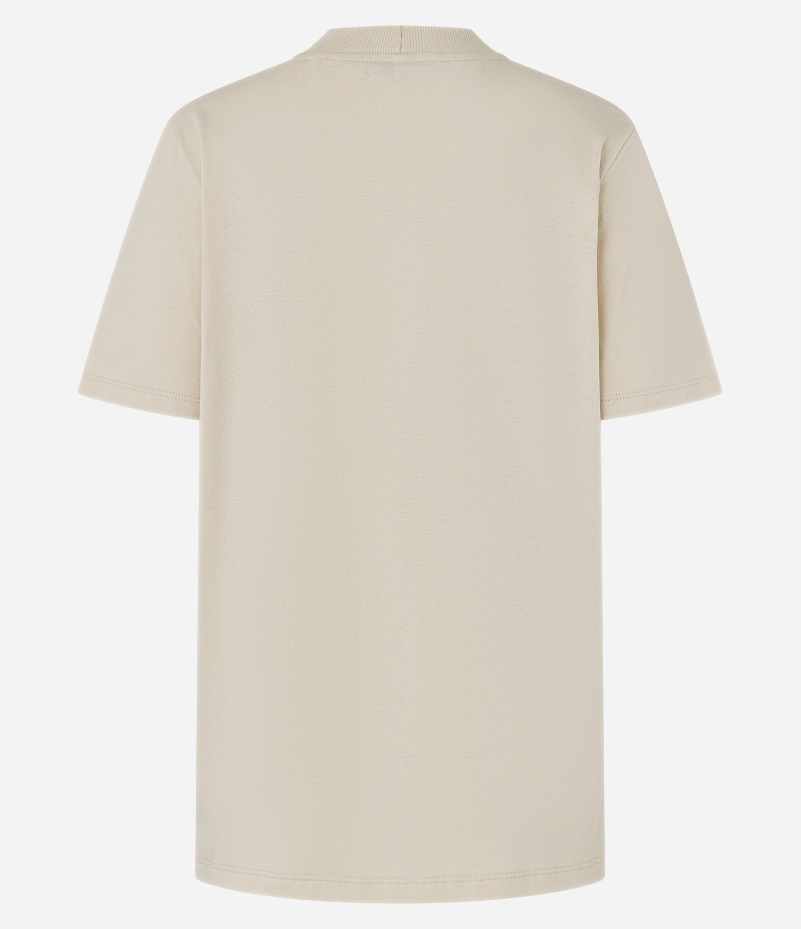 Camiseta Alongada em Algodão Estampa Cerejas Love Yourself Bege 5