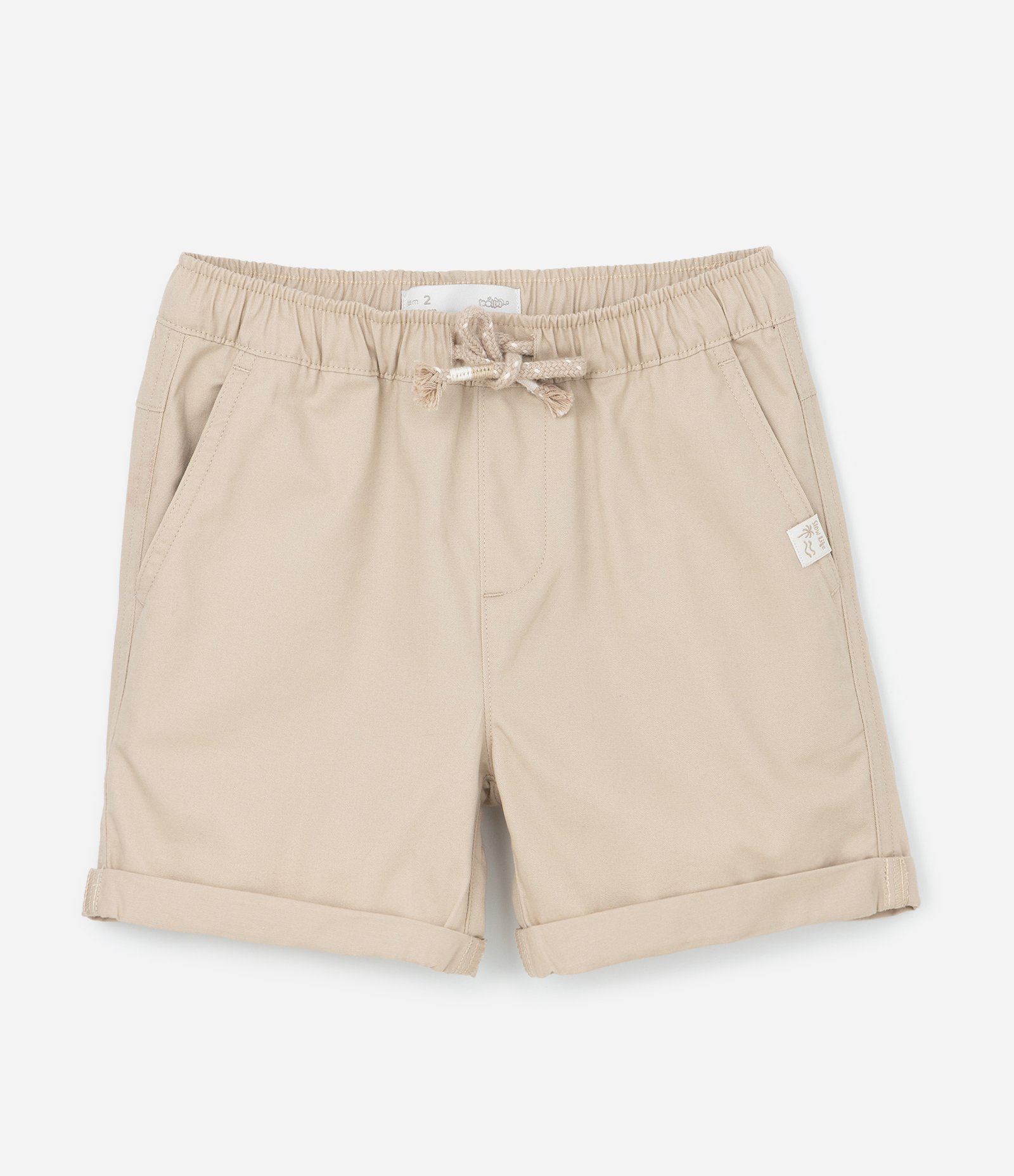 Conjunto Infantil em Piquet com Gola Polo - Tam 1 a 6 Anos Branco/Bege 3