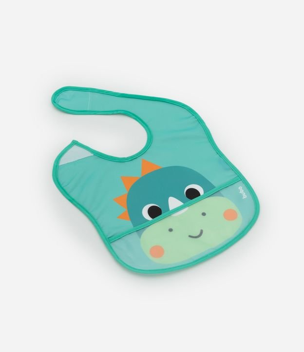 Babador Infantil com Bolso e Estampa Dino - Tam Único