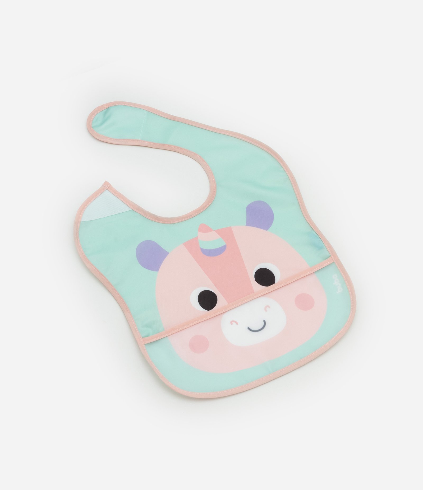 Babador Infantil com Bolsinho e Estampa Unicórnio - Tam Único Verde 1