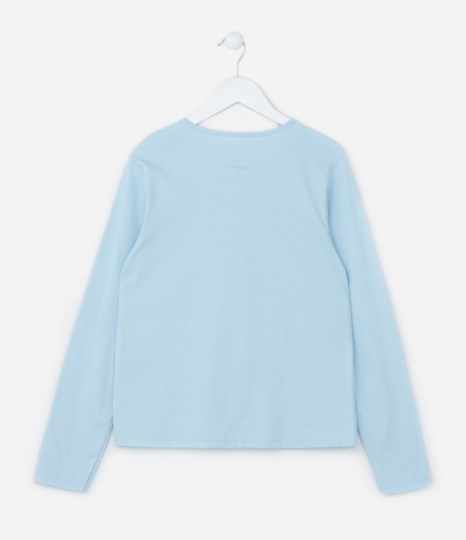 Camiseta Infantil com Estampa de Flor - Tam 5 a 14 Anos Azul 2