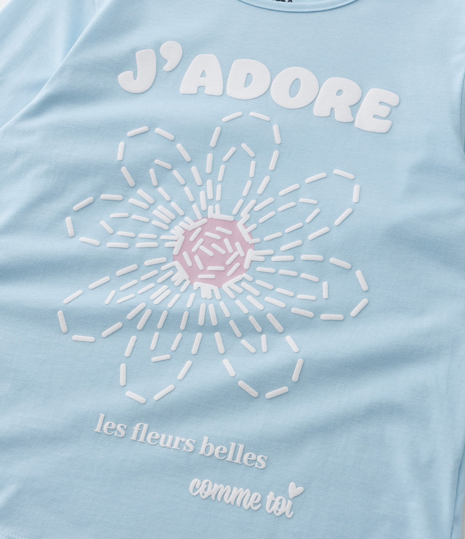 Camiseta Infantil com Estampa de Flor - Tam 5 a 14 Anos Azul 5