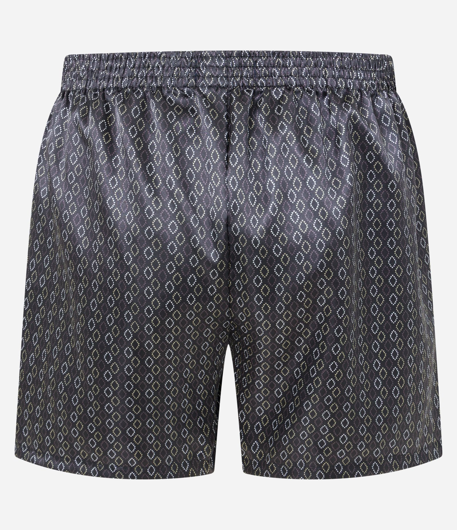 Cueca Samba Canção em Cetim com Estampa Preto 2