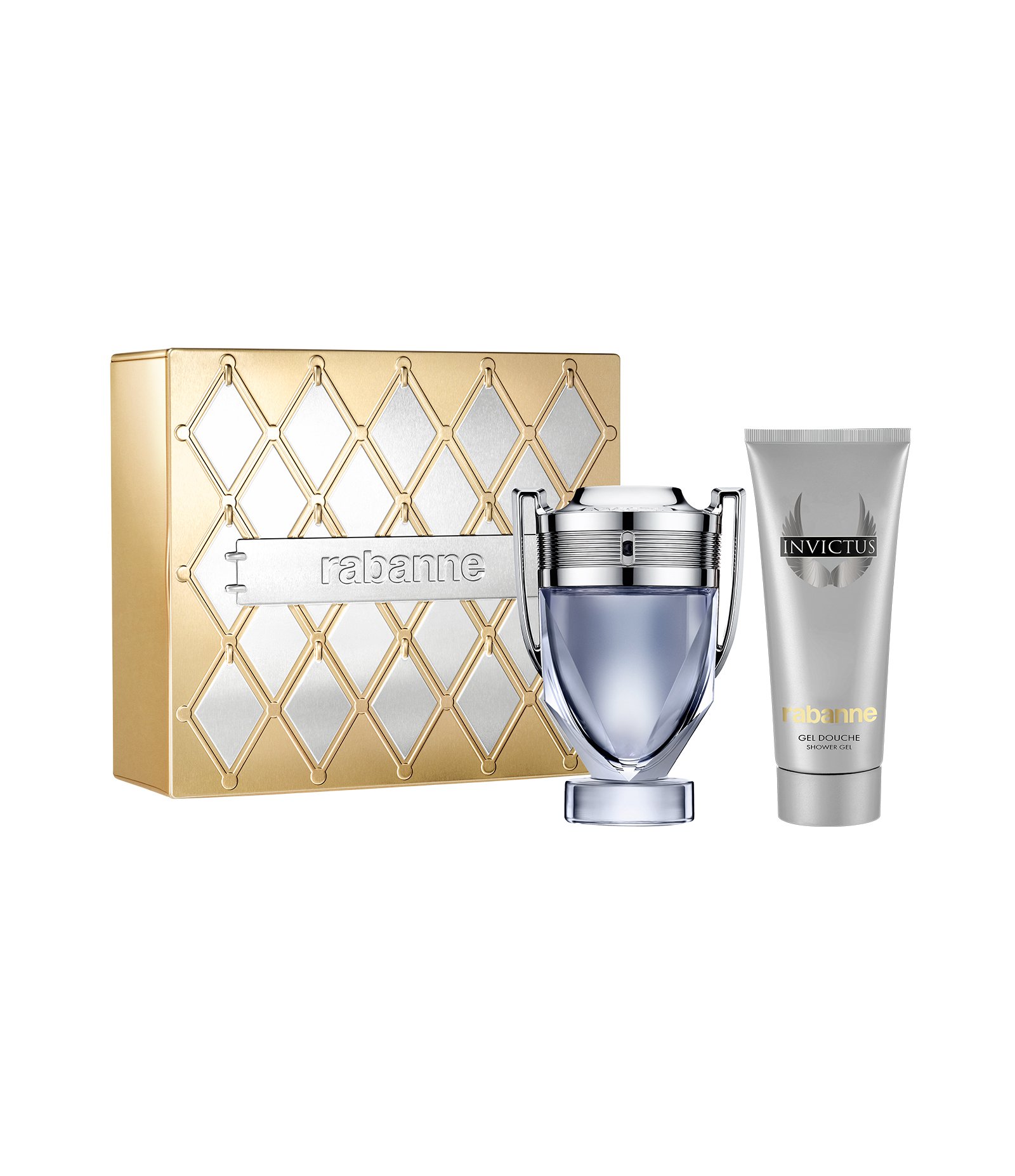 Coffret Rabanne Perfume Invictus Eau de Toilette 100ml + Shampooing All Over shampoo 100ml KIT 2