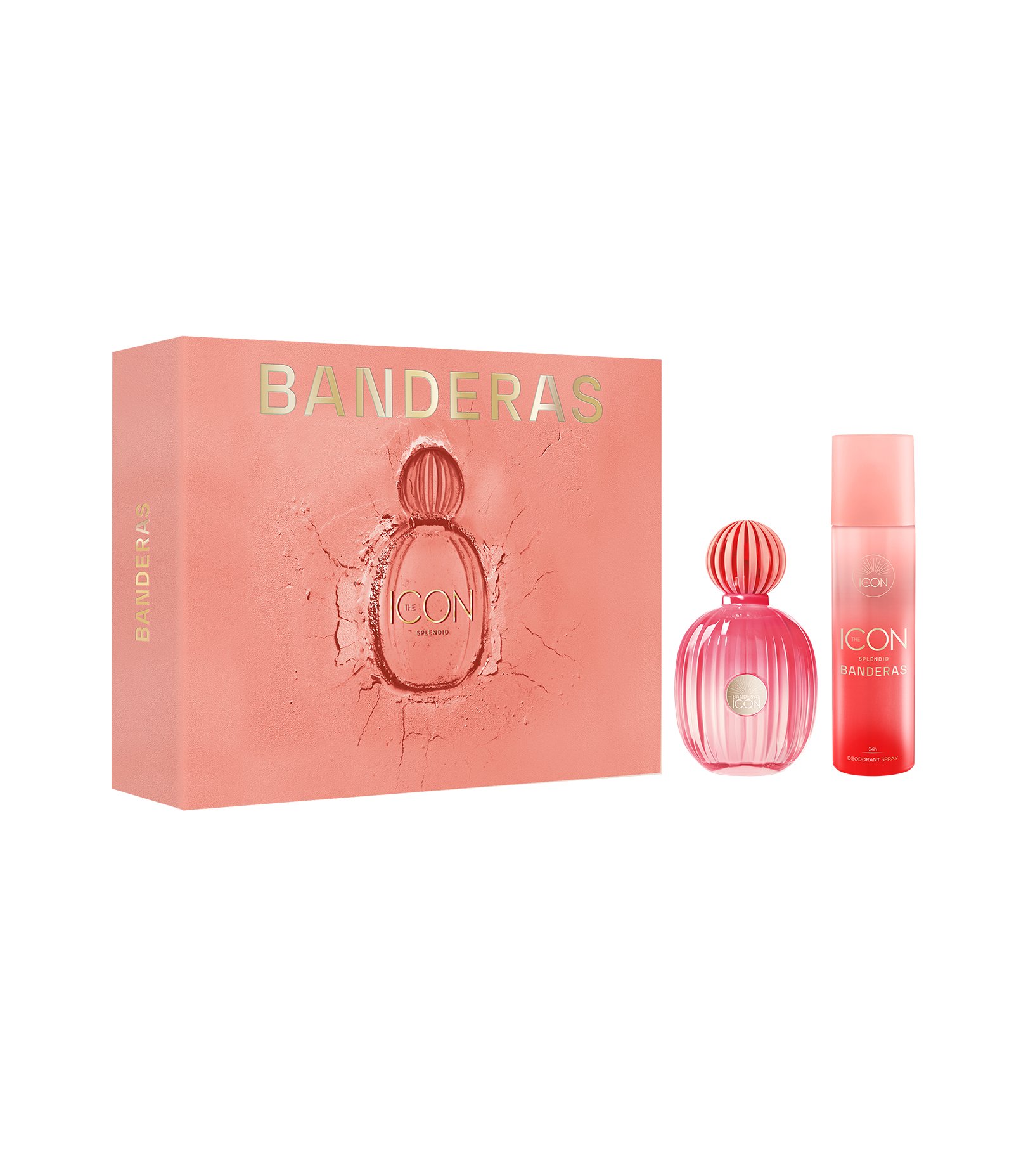 Coffret Banderas Perfume The Icon Splendid Eau de Parfum Feminino 100ml + Desodorante Spray Feminino 150ml KIT 1