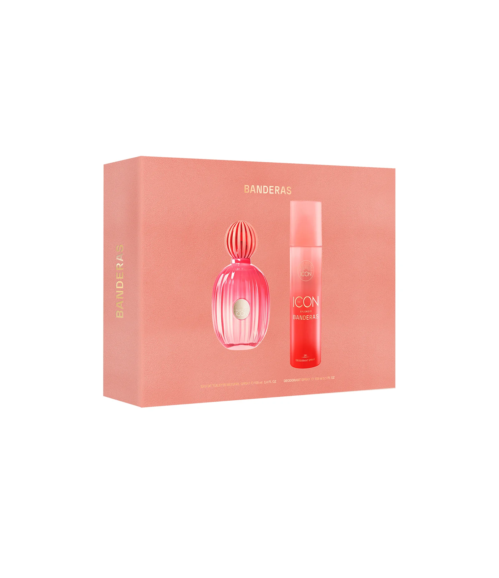 Coffret Banderas Perfume The Icon Splendid Eau de Parfum Feminino 100ml + Desodorante Spray Feminino 150ml KIT 2