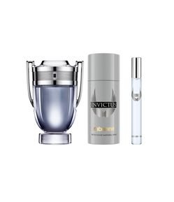 Coffret Rabanne Perfume Invictus Eau de Toilette 100ml + Desodorante 150ml + Travel Size 10ml