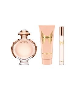 Coffret Rabanne Perfume Olympea Eau de Parfum 80ml + Creme Corporal 100ml + Travel Size 10ml