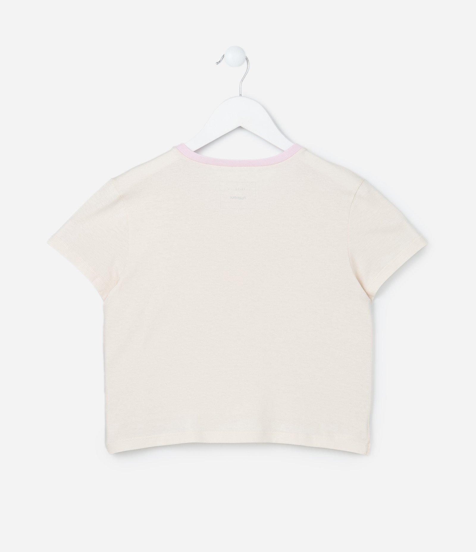 Blusa Baby Look Infantil com Estampa Cerejinhas - Tam 7 a 14 Anos Off White 2