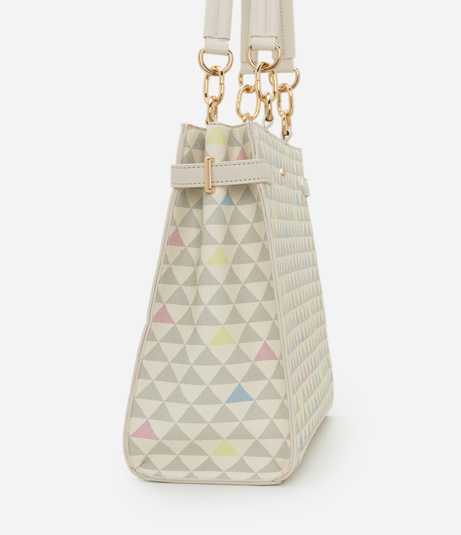 Bolsa Shopper Grande com Estampa Triangular Off White 3
