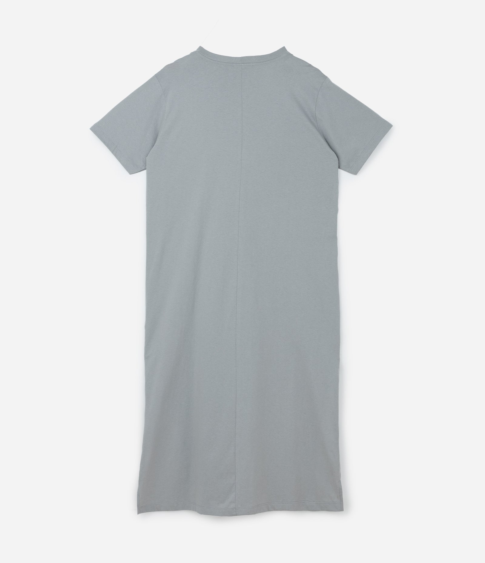 Vestido T-Shirt Midi em Malha Estonada Curve & Plus Size Cinza 6