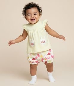 Conjunto Infantil com Estampa Divertida - Tam 0 a 18 Meses