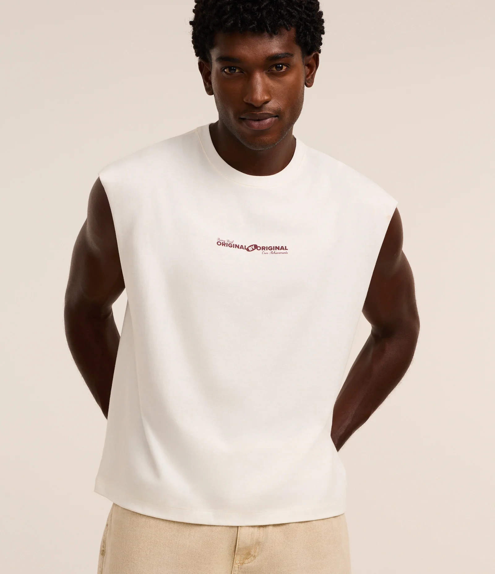 Regata Boxy em Algodão com Estampa Lettering Off White 1