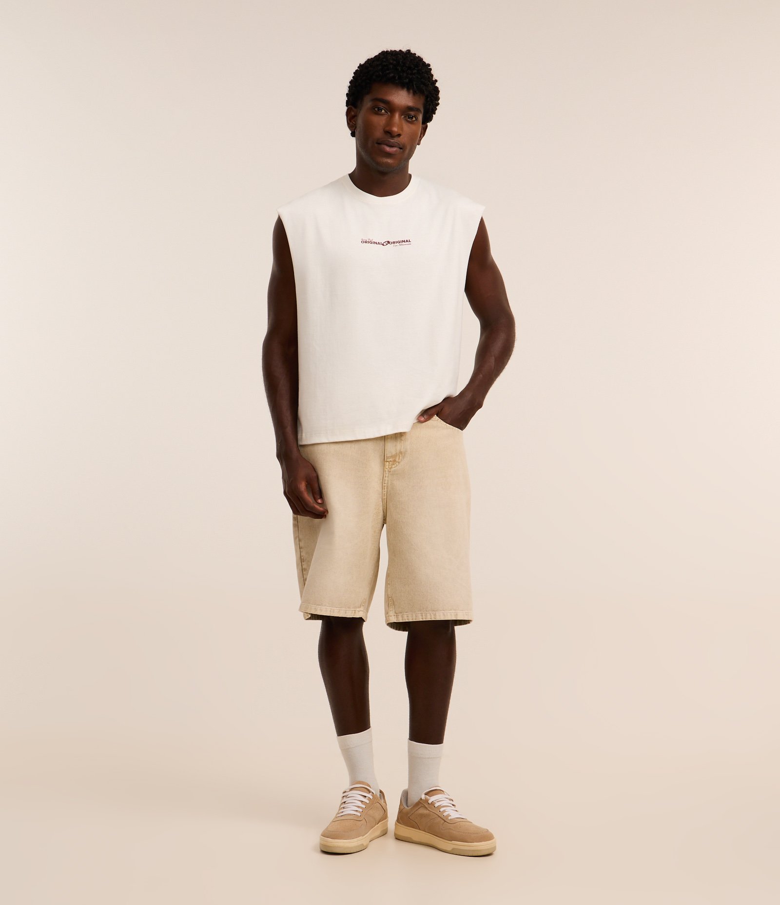 Regata Boxy em Algodão com Estampa Lettering Off White 2