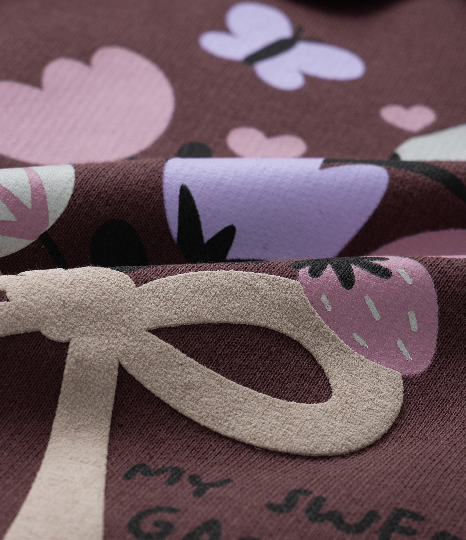 Casaco Infantil com Babado e Estampa Flores - Tam 1 a 6 Anos Marrom 3