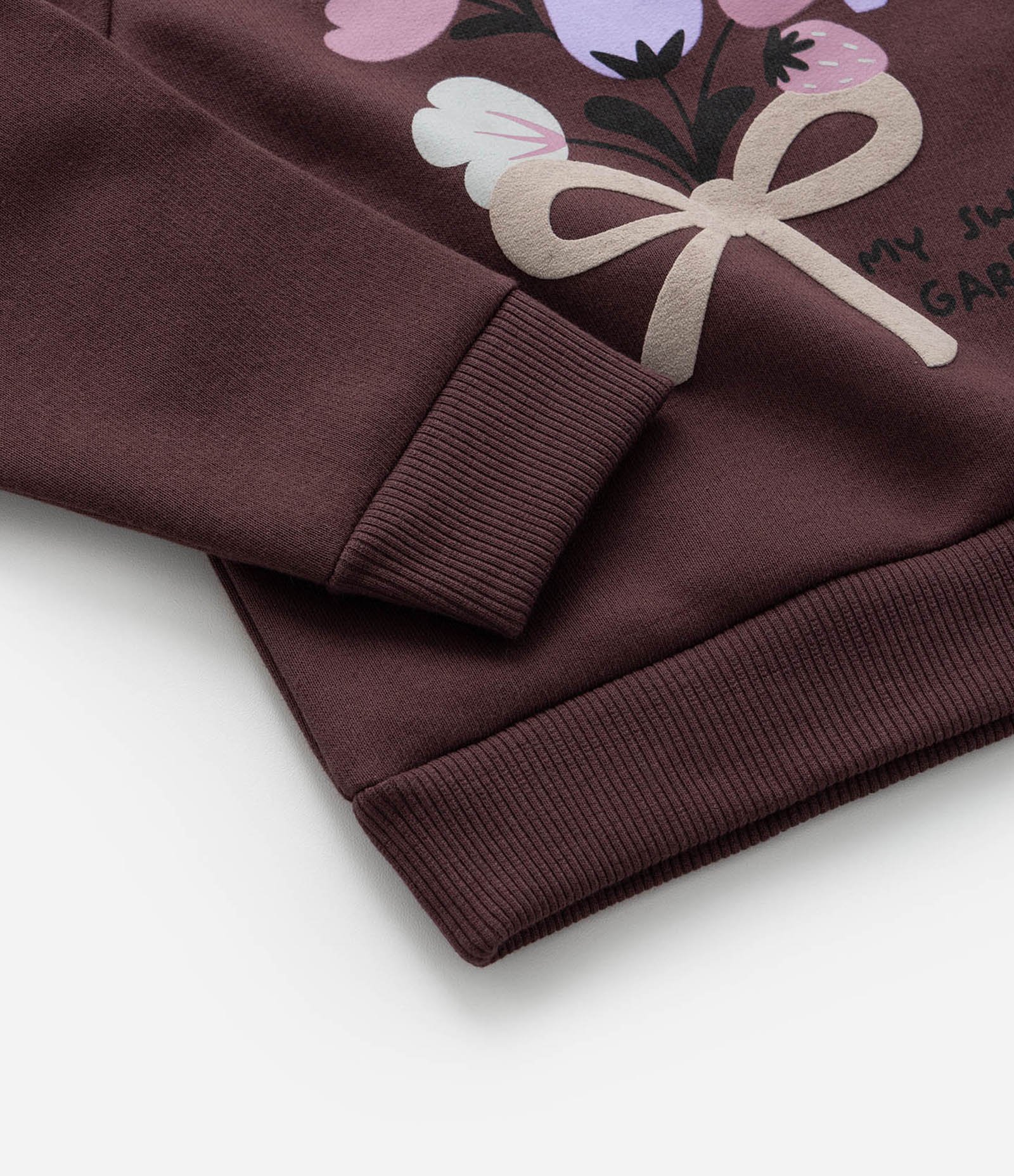 Casaco Infantil com Babado e Estampa Flores - Tam 1 a 6 Anos Marrom 6